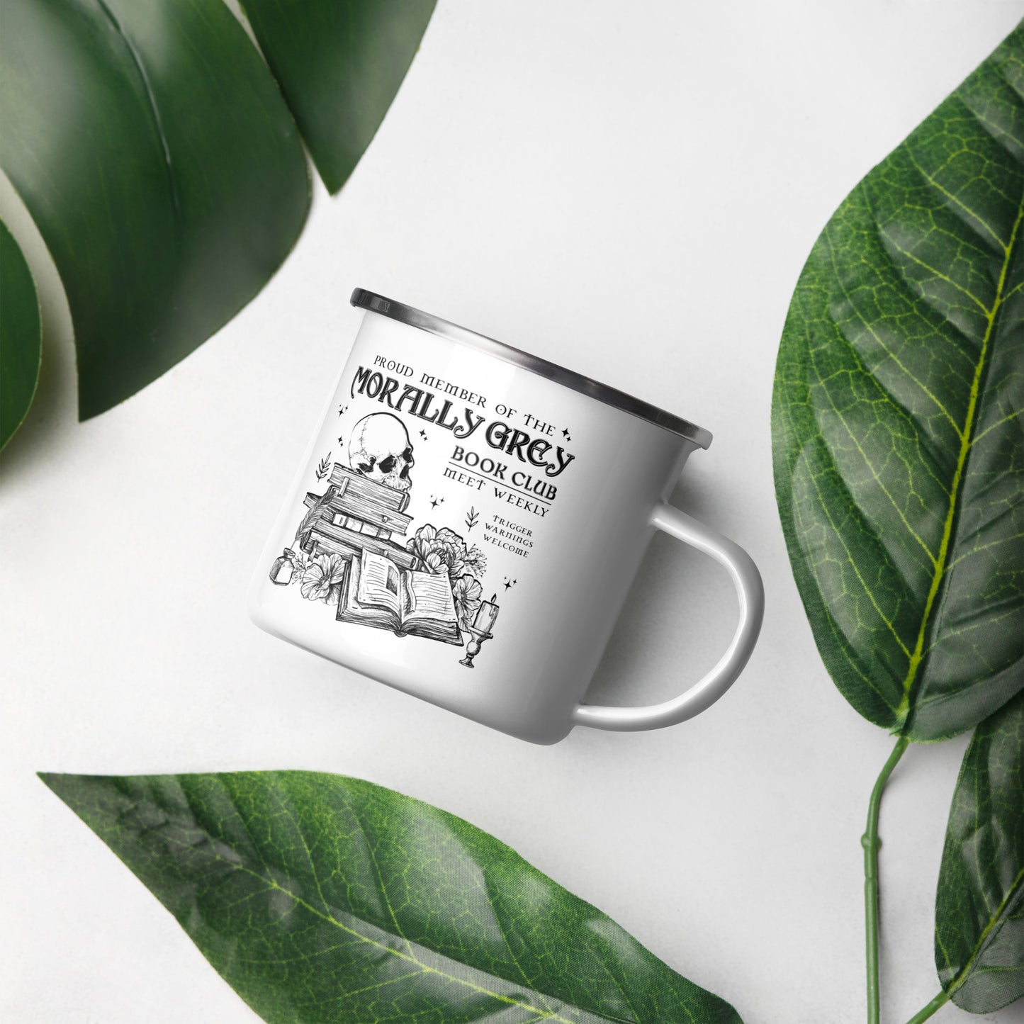 Morally Grey Enamel Mug