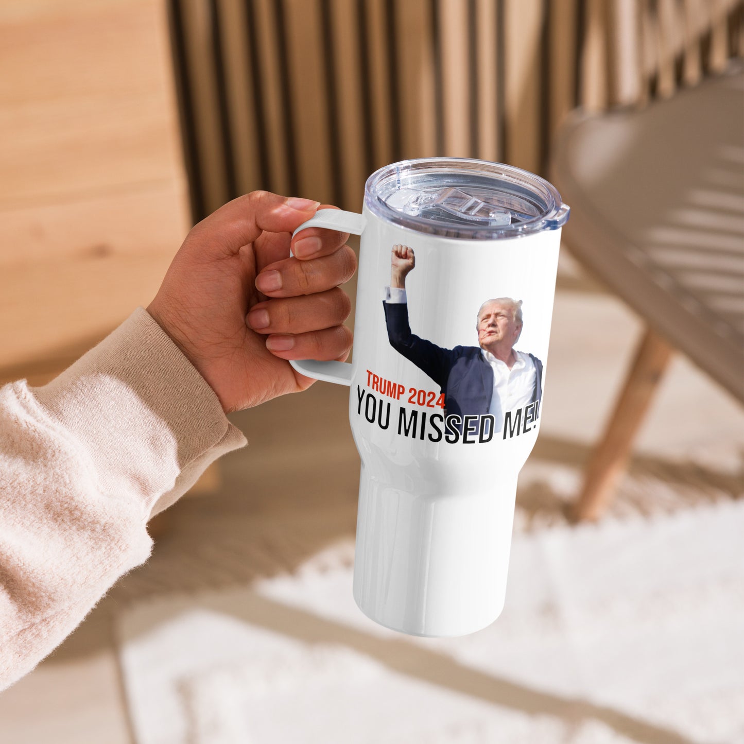 Trump Travel mug with a handle