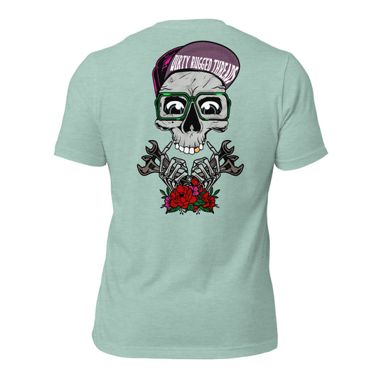 DRT skull, roses Unisex t-shirt