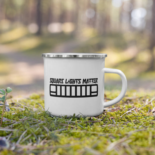 Square Lights Matter Enamel Mug